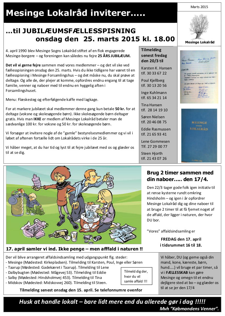 Fællesspisning marts 2015